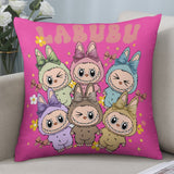 Kawaii Labubu Inspired Pillow Cover - Gift For Labu Fans Harajuku Style Pillow Case