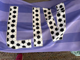 Custom Soccer Beach Towel, Personalized Soccer Beach Towel, Sport Team Custom Name Beach Towel, Soccer Team Gifts, Soccer Player Gift