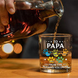 Personalized Papa Whiskey Glass – Handprint Kids Names – Custom Dad Gift from Children – Funny Father’s Day Gift – Reasons You Drink Glass
