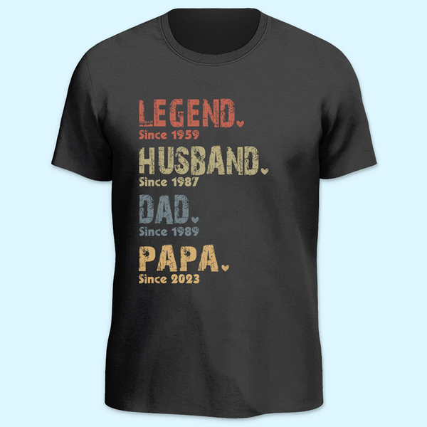 Personalized T-Shirt with Any Text or Names - Father's Day, Birthday Gift For Dad, Grandpa