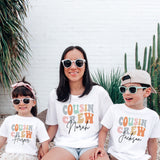 Personalized Groovy Cousin Crew Kids Shirt - Retro Custom Matching Cousins Shirts - Cousin Trip - Boho Natural Kids Youth & Adult Shirt