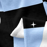 Halloween Fleece Blanket - Kawaii Bowknot Ghost Flannel Blanket - Gothic Spider Web Bat Fuzzy Plush Throw for Kids Boys Girls - Halloween Checkered Decor for Bed Couch