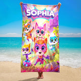 Cute Personalized Beach Towel for Kids and Adults