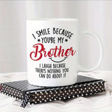 1pc Ceramic Coffee Mug Funny Tea Cup Gift for Brother, Christmas/ Halloween/ Thanksgiving Day Birthday Valentines Day