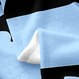 Halloween Fleece Blanket - Kawaii Bowknot Ghost Flannel Blanket - Gothic Spider Web Bat Fuzzy Plush Throw for Kids Boys Girls - Halloween Checkered Decor for Bed Couch