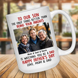 Personalized Mug with Photo and Text - Funny Fathers Day Gifts, Birthday, Anniversary