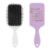 Personalized Birth Month Flower Hair Brush with Name, Customizable Hair Combs for Daughter, Daughter-in-law, Unqiue Gifts for First Mother's Day, Birthday, Mother's Day, Christmas