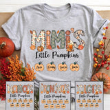 Personalized Grandma Shirt, Custom Nickname Grandma Nana Mimi Shirt for Autumn, Grandma shirt with Grandkids Names, Fall Halloween Shirt