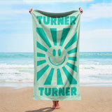 Personalized Beach Towel with Name, Custom Summer Beach Gift for Family & Friends Girls Trip, Custom Name Gift for Family Vacation, Birthday, Kids and Adults