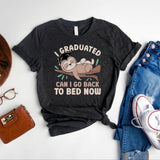 Funny Graduation Unisex Shirt, I Graduated Can I Go Back To Bed Now, Graduation Gift Shirt, Funny Graduation Gift, Graduation Sloth Shirt
