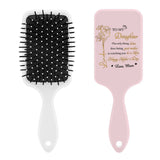 Personalized Birth Month Flower Hair Brush with Name, Customizable Hair Combs for Daughter, Daughter-in-law, Unqiue Gifts for First Mother's Day, Birthday, Mother's Day, Christmas