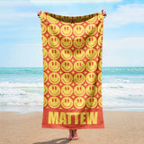 Personalized Beach Towel with Name, Custom Summer Beach Gift for Family & Friends Girls Trip, Custom Name Gift for Family Vacation, Birthday, Kids and Adults