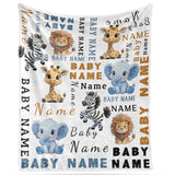Custom Name Blanket - Personalized Baby Blankets for Girls Boys, Baby Blanket with Name, Ultra-Soft Cozy Fleece Blankets, Gifts for Boys & Girls Kids Teen Girl New Mom Baby Shower
