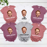 Funny Birthday Shirt, Birthday Photo Shirts, Matching Birthday Party Group Shirt, Custom Face Birthday Shirt, Custom Photo Shirt, Face Shirt