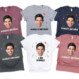 Funny Birthday Shirt, Birthday Photo Shirts, Matching Birthday Party Group Shirt, Custom Face Birthday Shirt, Custom Photo Shirt, Face Shirt