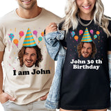 Funny Birthday Shirt, Birthday Photo Shirts, Matching Birthday Party Group Shirt, Custom Face Birthday Shirt, Custom Photo Shirt, Face Shirt