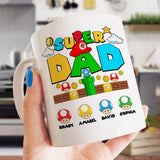 Personalized Coffee Cup With Kids Names for Dad Husband Son, Unique Gift for Father's Day, Birthday, Christmas