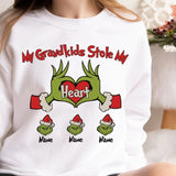 Unisex My Grandkids Stole My Heart Shirt, Grandma Christmas Shirt Sweatshirt