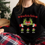Unisex My Grandkids Stole My Heart Shirt, Grandma Christmas Shirt Sweatshirt