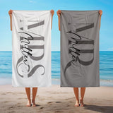 Custom Couple Towel,Personalized Mr. and Mrs. Beach Towel, His and Hers Newlywed Gift, Just Married Bride Gift, Wedding Gift,Honeymoon Gift