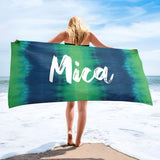 Personalized Beach Towel with Name, Custom Summer Beach Gift for Family & Friends Trip, Custom Name Gift for Family Vacation, Birthday, Kids and Adults