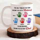 Personalized Mug with Kids Names for Husband - Funny Fathers Day Gifts, Birthday, Anniversary