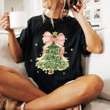 Unisex Christmas Tree Bow Shirt Sweatshirt