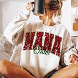 Glitter Nana Claus Christmas Shirt Sweatshirt