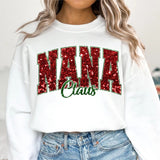 Glitter Nana Claus Christmas Shirt Sweatshirt