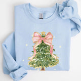 Unisex Christmas Tree Bow Shirt Sweatshirt