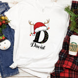 Family Christmas Name Shirt, Monogrammed Family Christmas Shirt, Personalized Christmas Family T-Shirt, Custom Christmas Shirt With Name