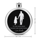 Personalized Father Daughter Flask, Custom Flask for Dad, Fathers Day Gift, Dad Birthday Gift, Papa Thank You Gift, Daddy Christmas Gift