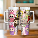 100 Days of School Shirt - Kawaii Labubu Inspired Shirt Gift For Labubu Fans Harajuku Style Animal Tee