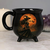 Witches Brew Personalized Witch Cauldron Mug, Magical Witch with Bats Coffee Mug for Wiccans, Witchy Gothic Vibe Gift for Her