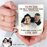 Personalized Mug with Photo and Text - Unique Fathers Day Gifts, Birthday, Anniversary