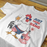 Funny 4th of July Just Here to Bang Shirt for Kids and Adults