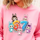 Kawaii Labu 67 Six Seven Inspired Sweatshirt Gift For Labu Fans Harajuku Style Animal Sweatshirt Hoodies T-Shirts
