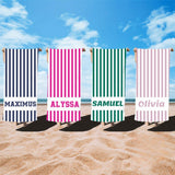 Striped Personalized Beach Towel Bath Towel Pool Towel