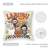 Halloween Horror Spooky Labubu Pillow Cover - Gift For Labubu Fans Harajuku Style Pillow Case
