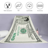 Personalized 100 dollar bill Beach Towel with Photo, Date and any Text - Perfect for the Bride, birthday, party money - Your Face on 100 Dollar Bill Beach Towel