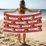 Personalized Beach Towel with Photo Name and Any Text