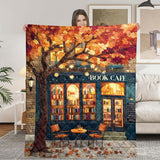 Personalized Name Throw Blanket for Book Lover , Literary Gift for Readers and Bookworms