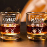 Custom Baby Face Whiskey Glass, This Amazing Grandpa Belongs To, Custom Grandkids Photo, Custom Grandpa Gift, Grandpa Birthday Whiskey Glass
