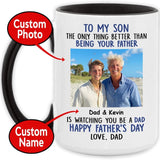 Personalized Mug with Photo and Text - Funny Fathers Day Gifts, Birthday, Anniversary