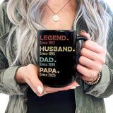Personalized Dad Grandpa Ceramic Mug, Fathers Day Mug for Papa Grandad, Fathers Day Gift for Dad, Custom Dad With Year Mug, Grandpa Reveal