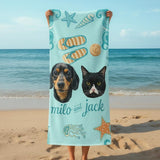 Personalized Beach Towel with Photo - Custom Photo Vacation Beach Towel