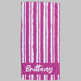 Script Line Style Personalized Beach Towel with Name - Custom Name Bath Towel Pool Towel Beach Towel With Name - Unique Towel for Kids and Adults