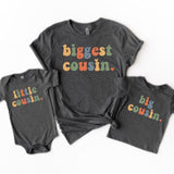 Big Cousin Retro Shirts, Biggest Cousin Shirt, Retro Cousin Shirt, Little Cousin Shirt, Littlest Cousin Shirt, Matching Cousin Shirts