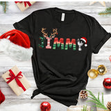 Family Christmas Name Shirt, Doodle Alphabet Family Christmas Shirt, Personalized Christmas Family T-Shirt, Custom Christmas Shirt With Name