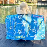 Personalized Beach Towel with Name, Custom Summer Beach Gift for Family & Friends Trip, Custom Name Gift for Family Vacation, Birthday, Kids and Adults